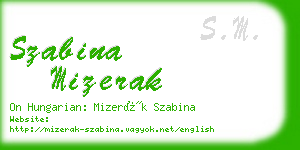 szabina mizerak business card